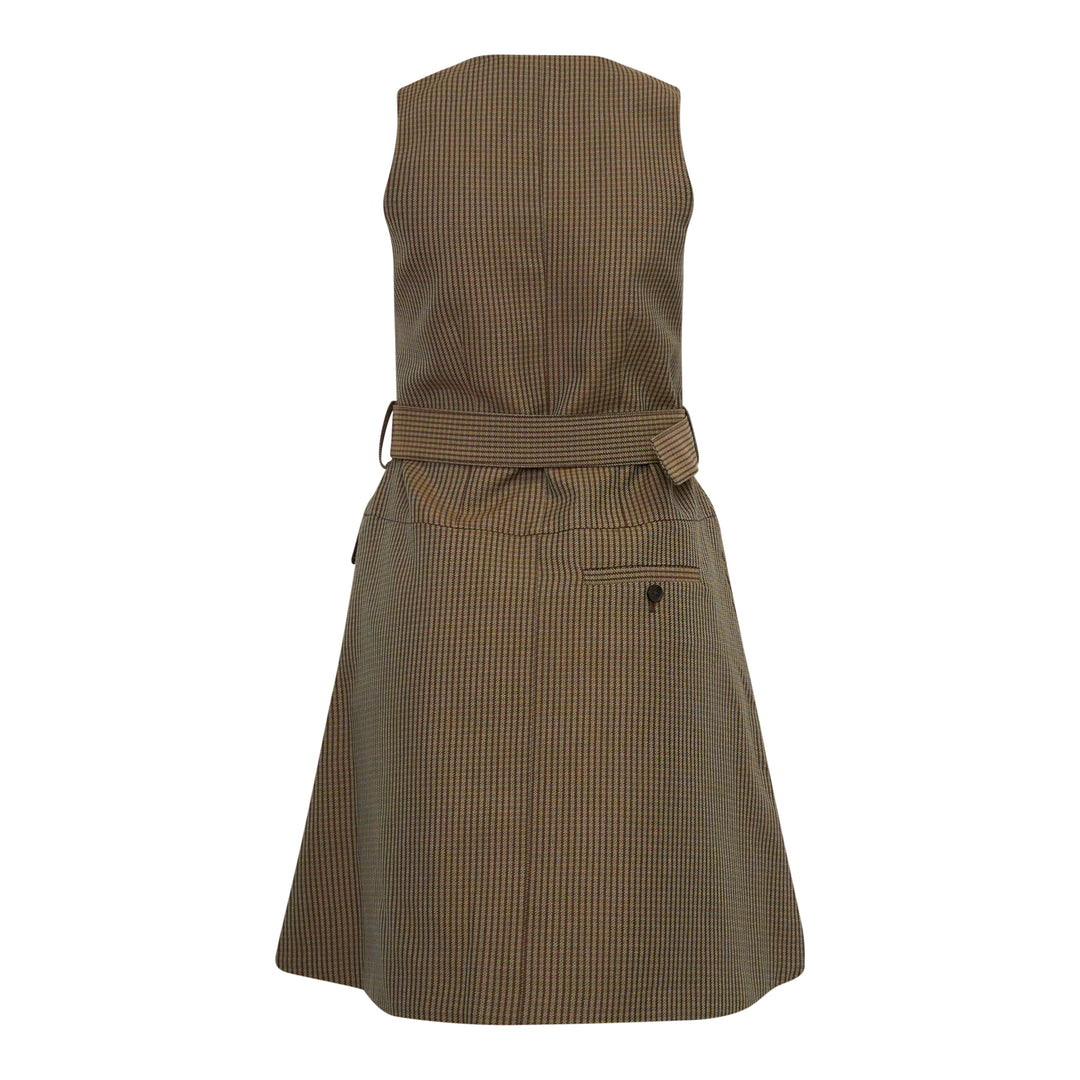 Tweed Belted Midi Dress