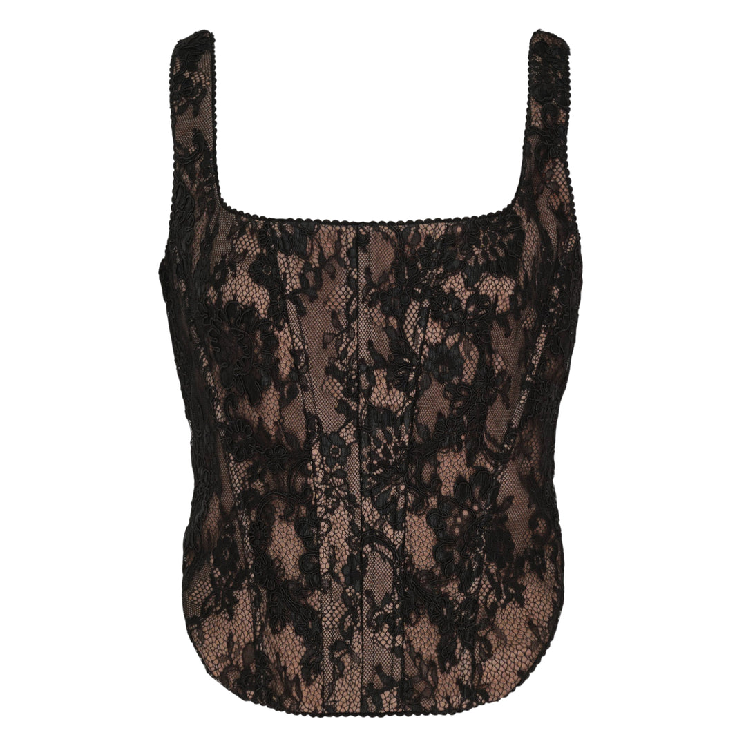 Black Lace Corset Top