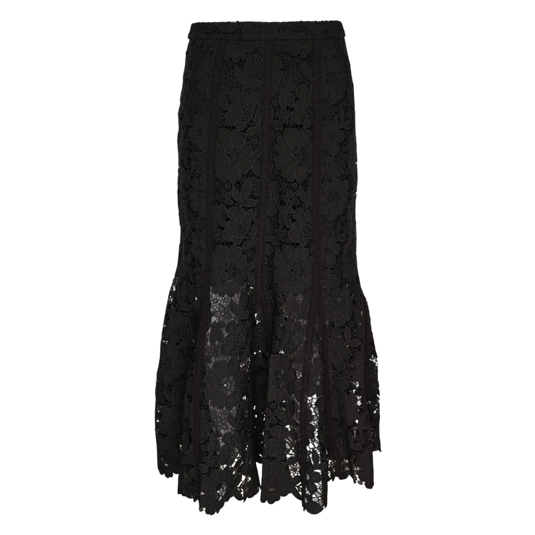 Black Lace Midi Skirt