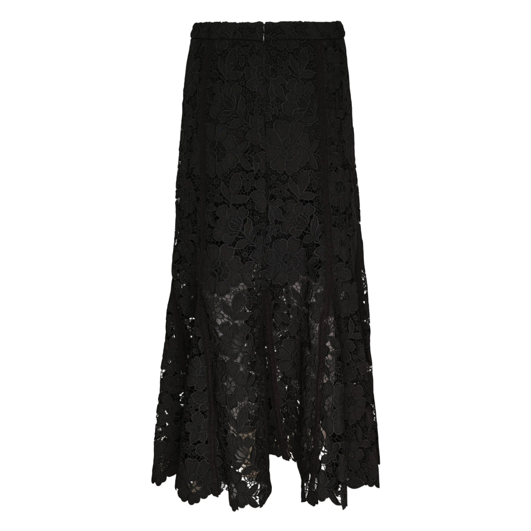 Black Lace Midi Skirt