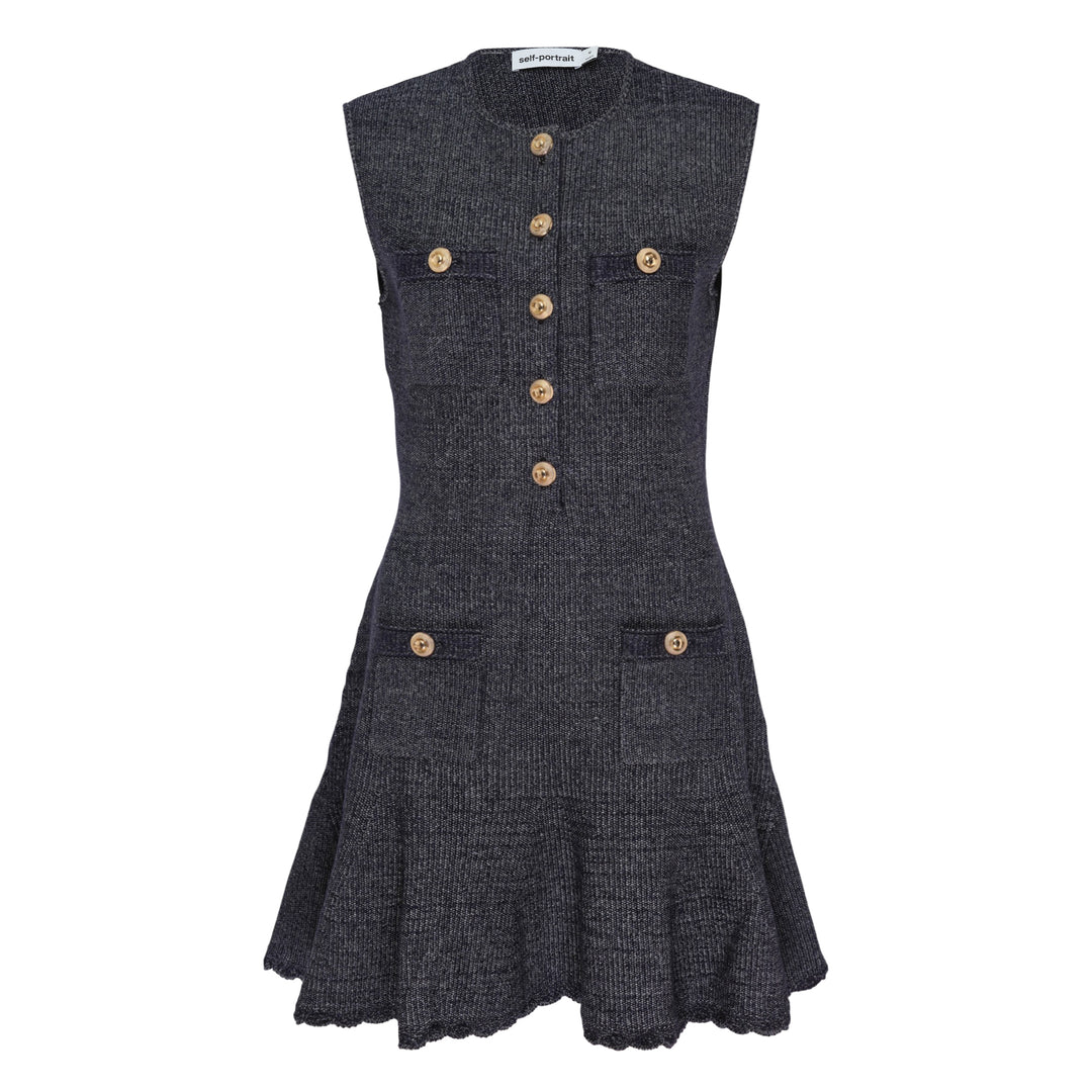 Sleeveless Textured Knit Dress