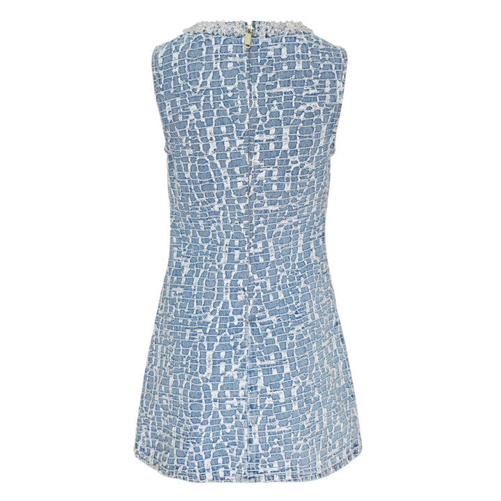 Textured Denim Mini Dress