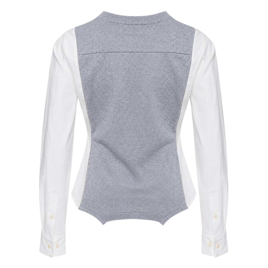 Backward Shirring Knit Top
