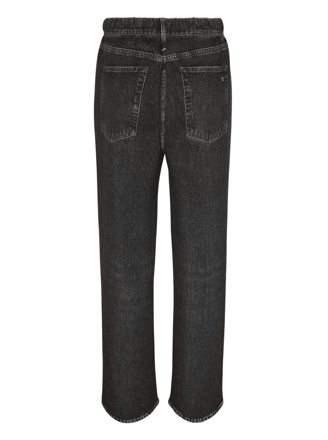 rag & bone Miramar Wide Leg Jeans in washed black denim with a high-rise waist, five-pocket styling, and silver-tone hardware, shown flat on a white background - view 2