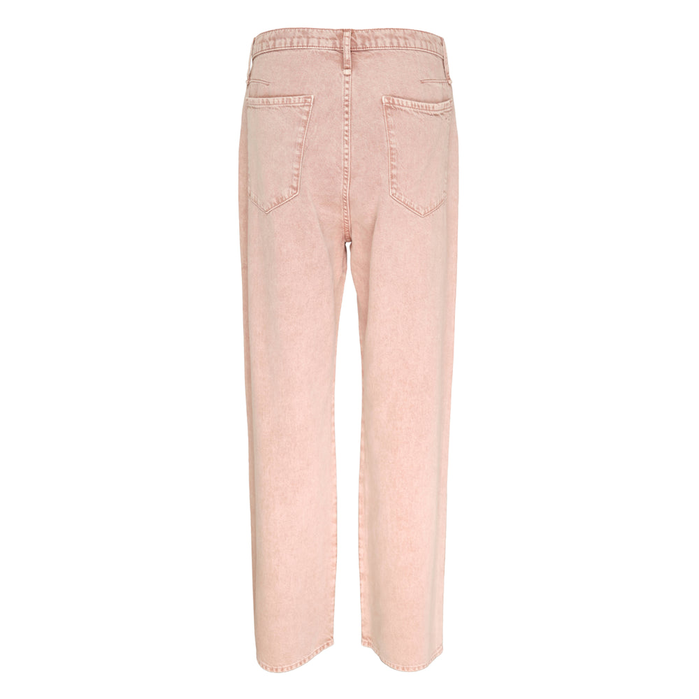 rag & bone Phoebe Drawstring Wide Leg Jeans in acid-washed blush denim with a tonal drawstring waist and relaxed wide-leg silhouette, front view - view 2