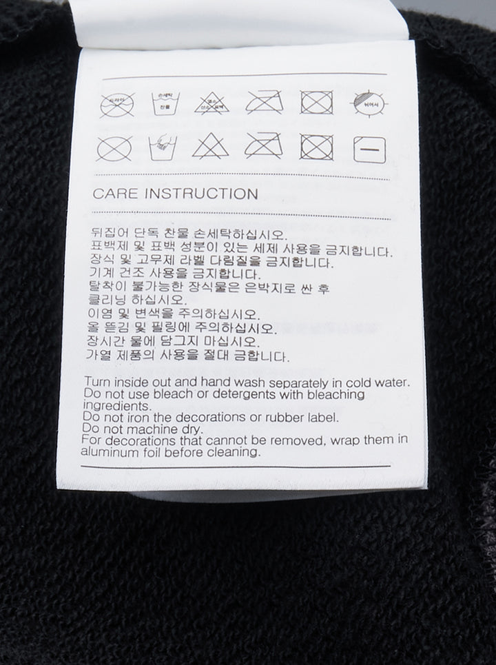 We11done Black Layered Double String Hoodie with contrast charcoal grey extended sleeves, full-length zip closure, logo drawstrings, and branded ribbed hem — front view - view 3