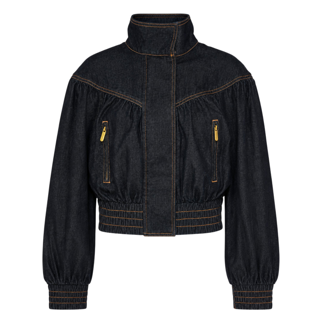 Denim Handkerchief Bomber Jacket
