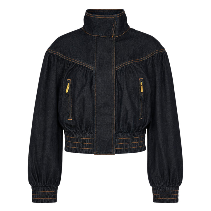 Denim Handkerchief Bomber Jacket