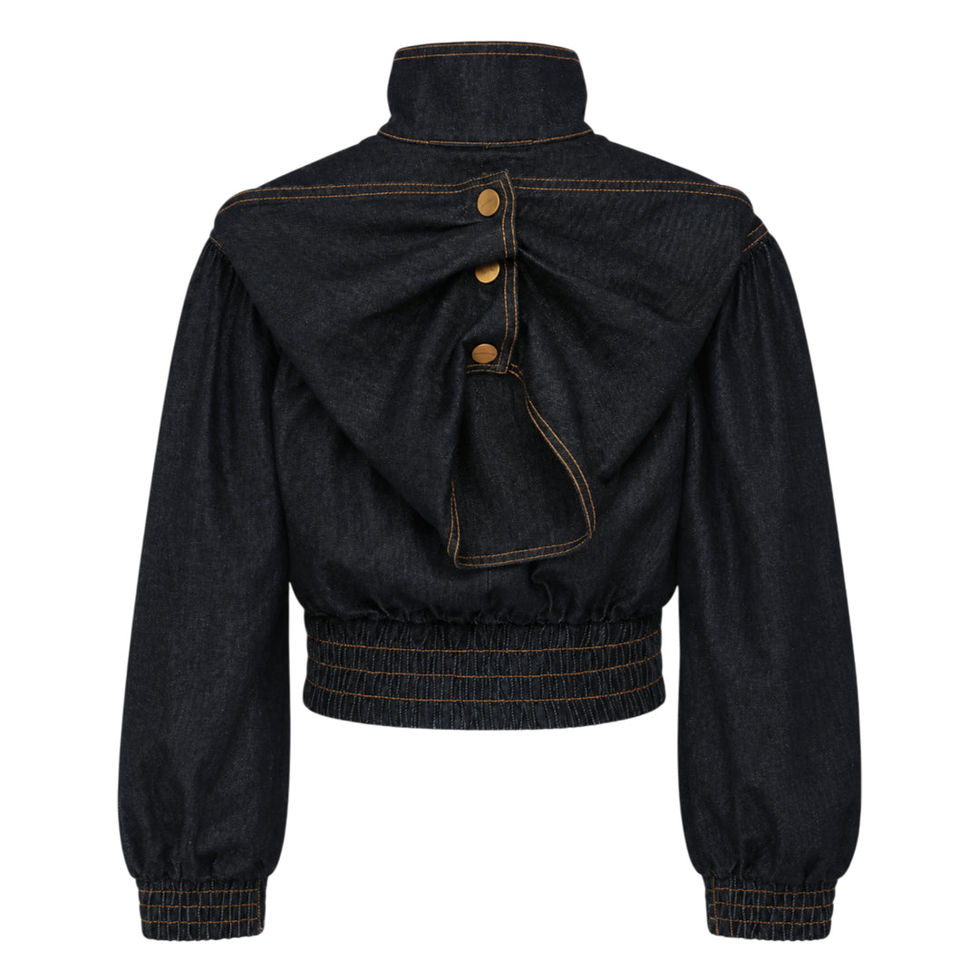 Denim Handkerchief Bomber Jacket