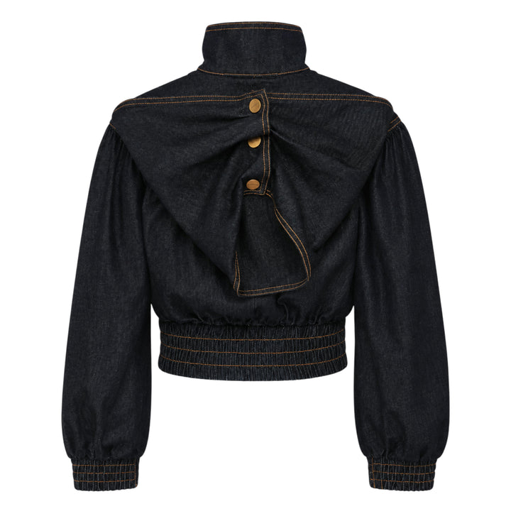 Denim Handkerchief Bomber Jacket