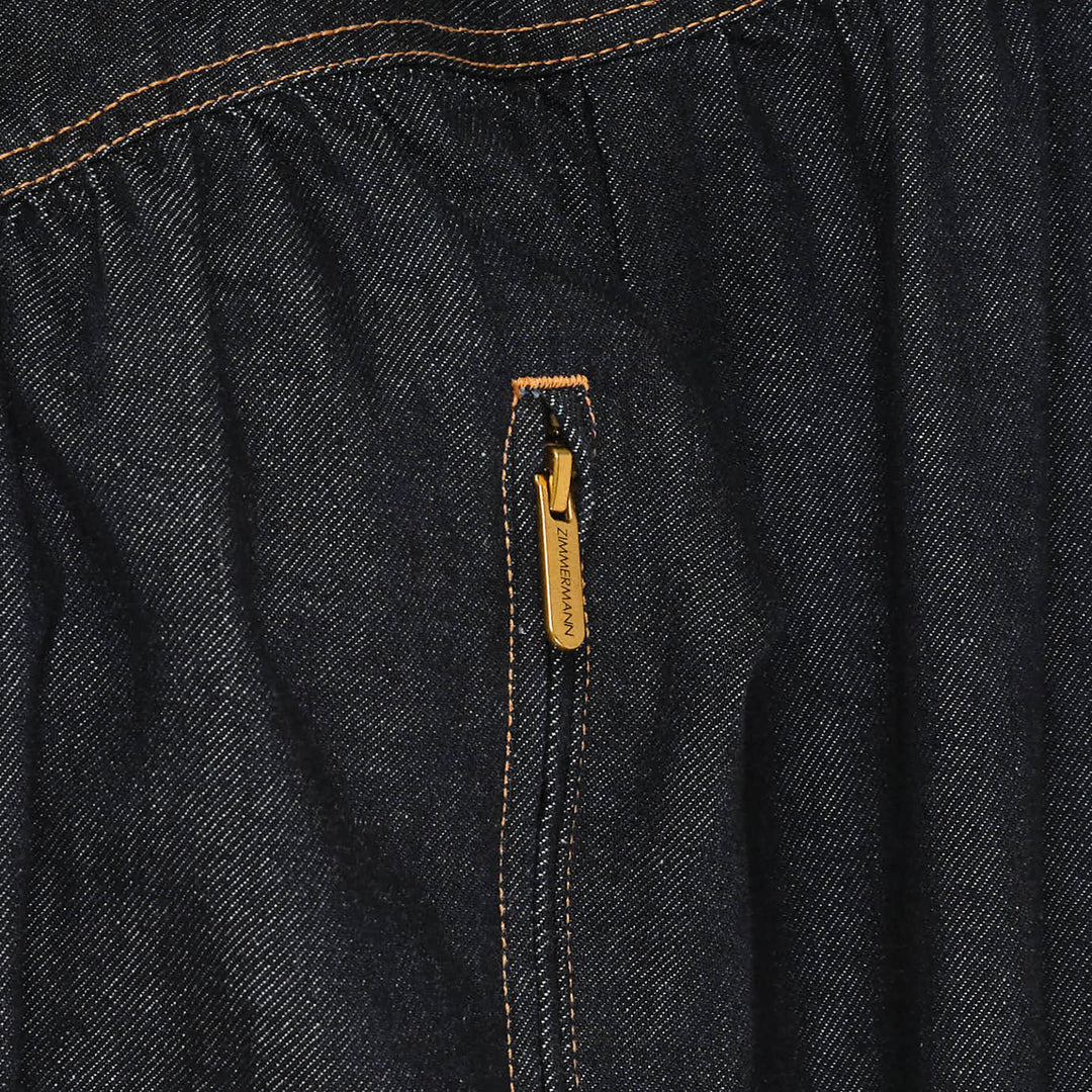 Denim Handkerchief Bomber Jacket