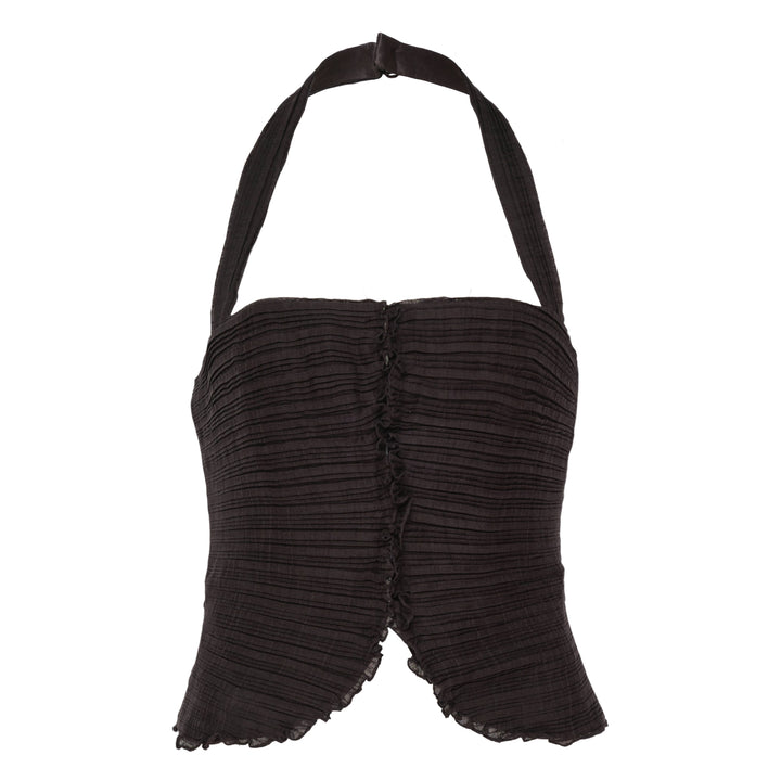 Leaf Draped Bustier