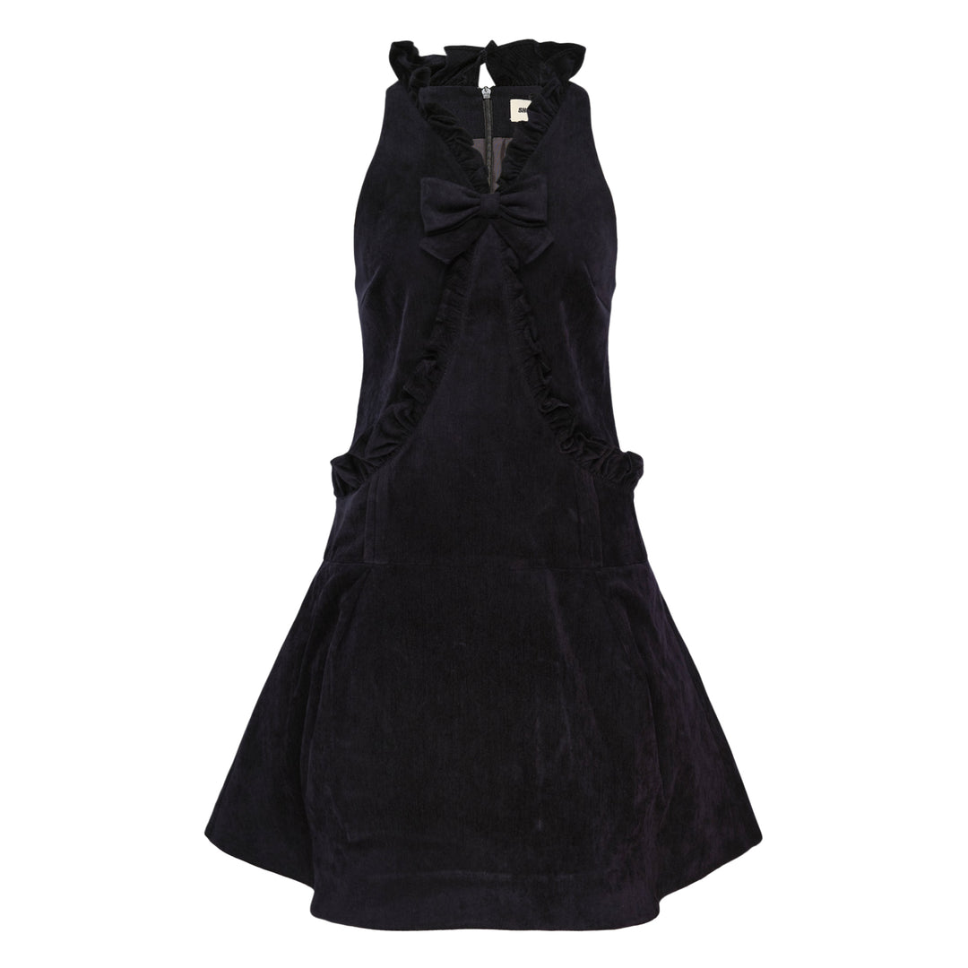 Ruffled Bow Mini Dress