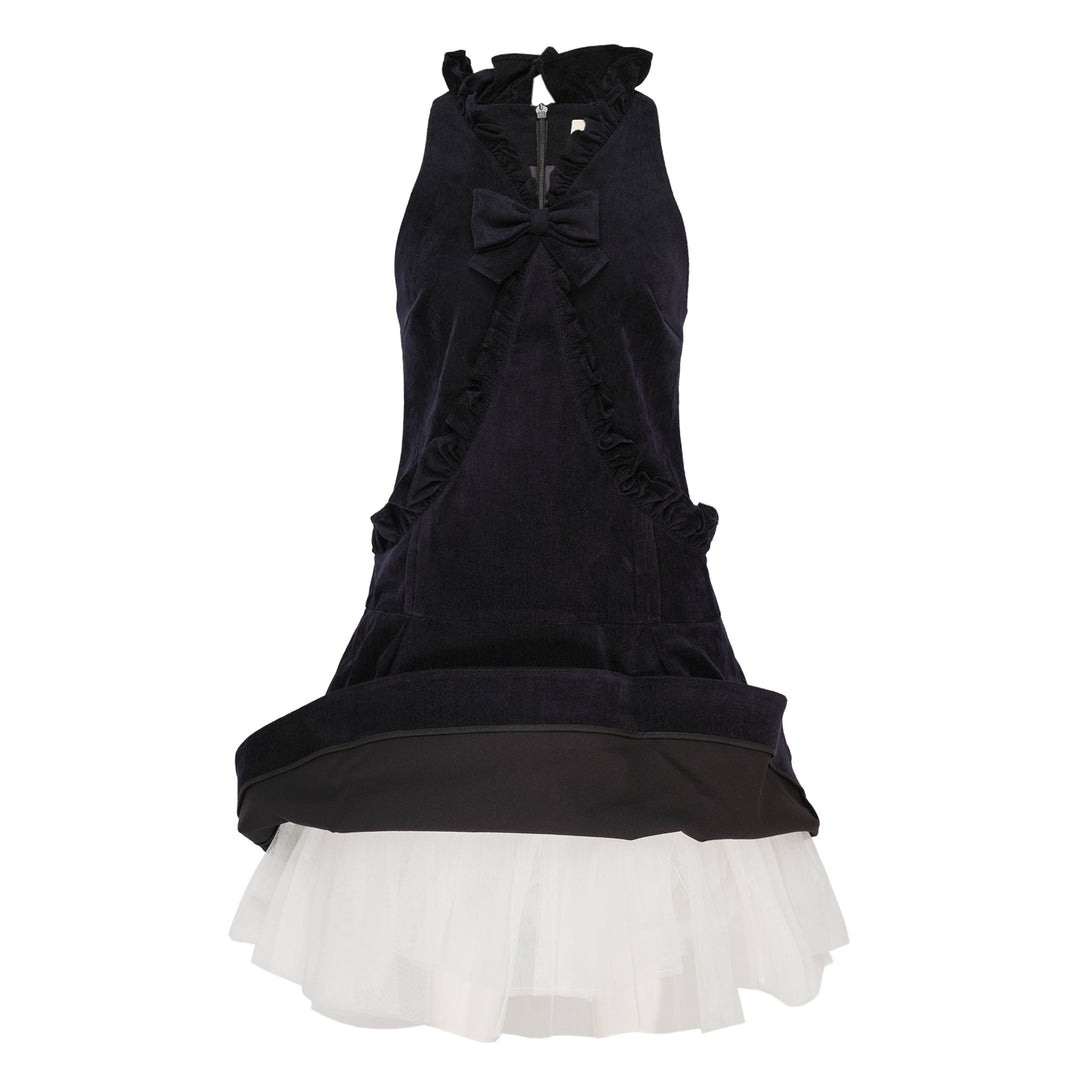 Ruffled Bow Mini Dress