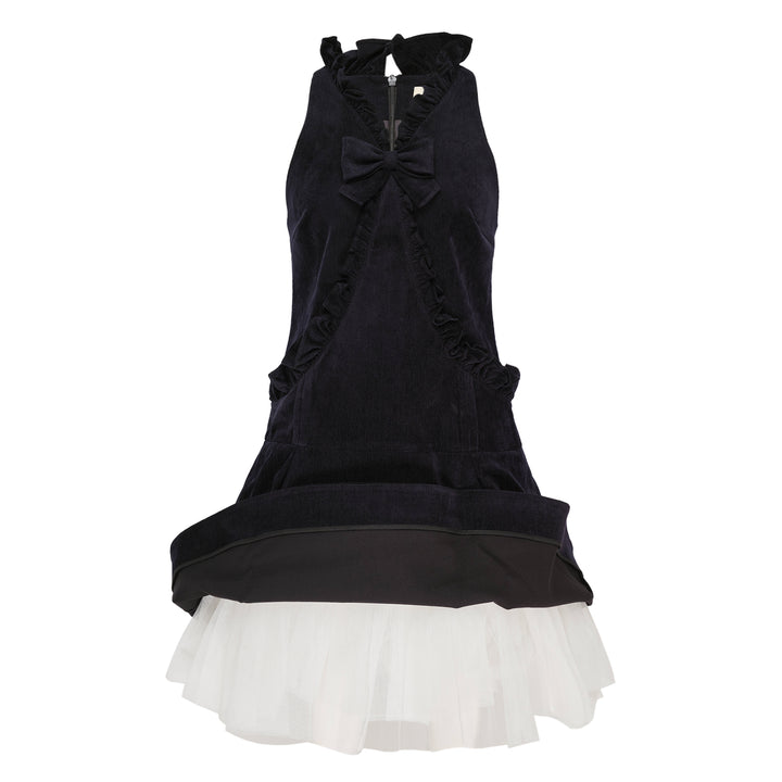 Ruffled Bow Mini Dress