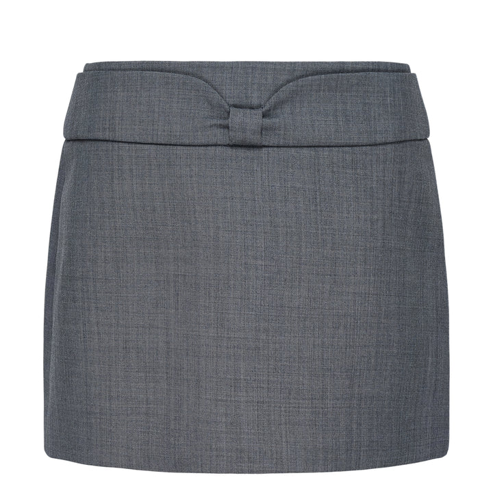 Bow Low-Waist Mini Skirt