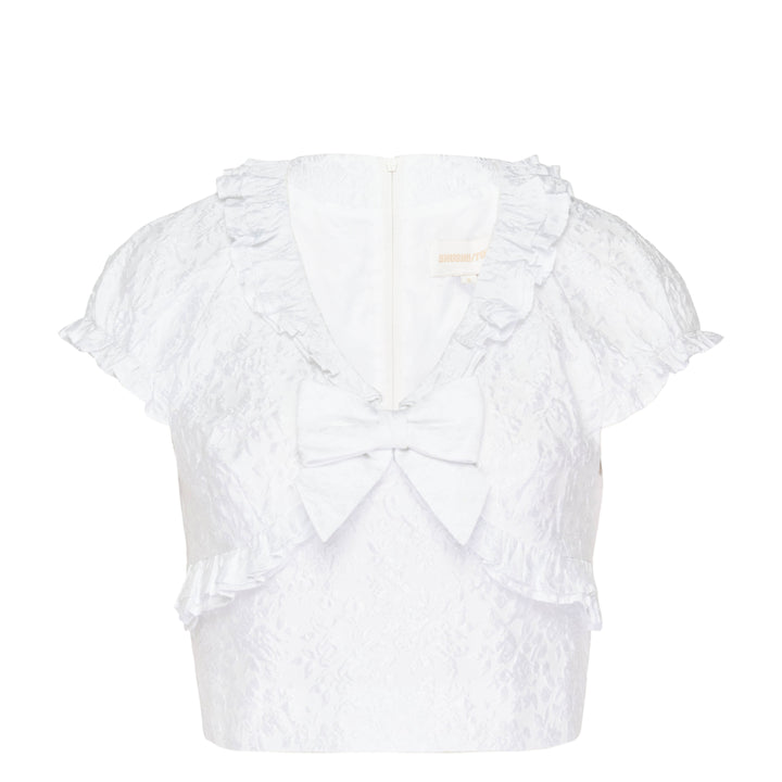 Ruffled Bow Crop Top