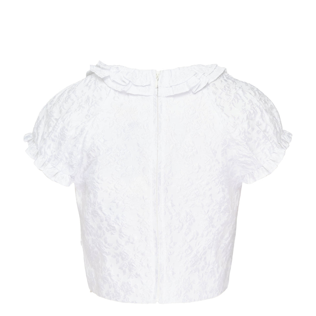 Ruffled Bow Crop Top