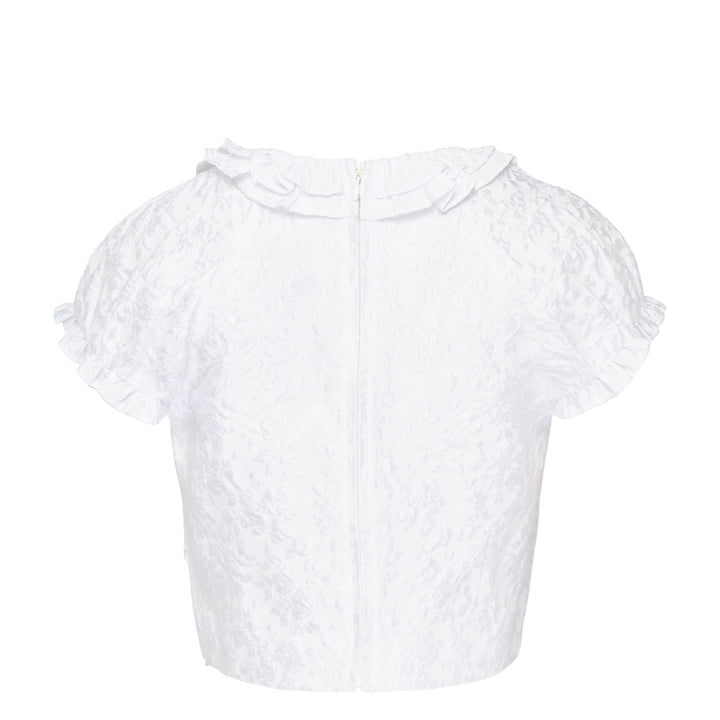 Ruffled Bow Crop Top
