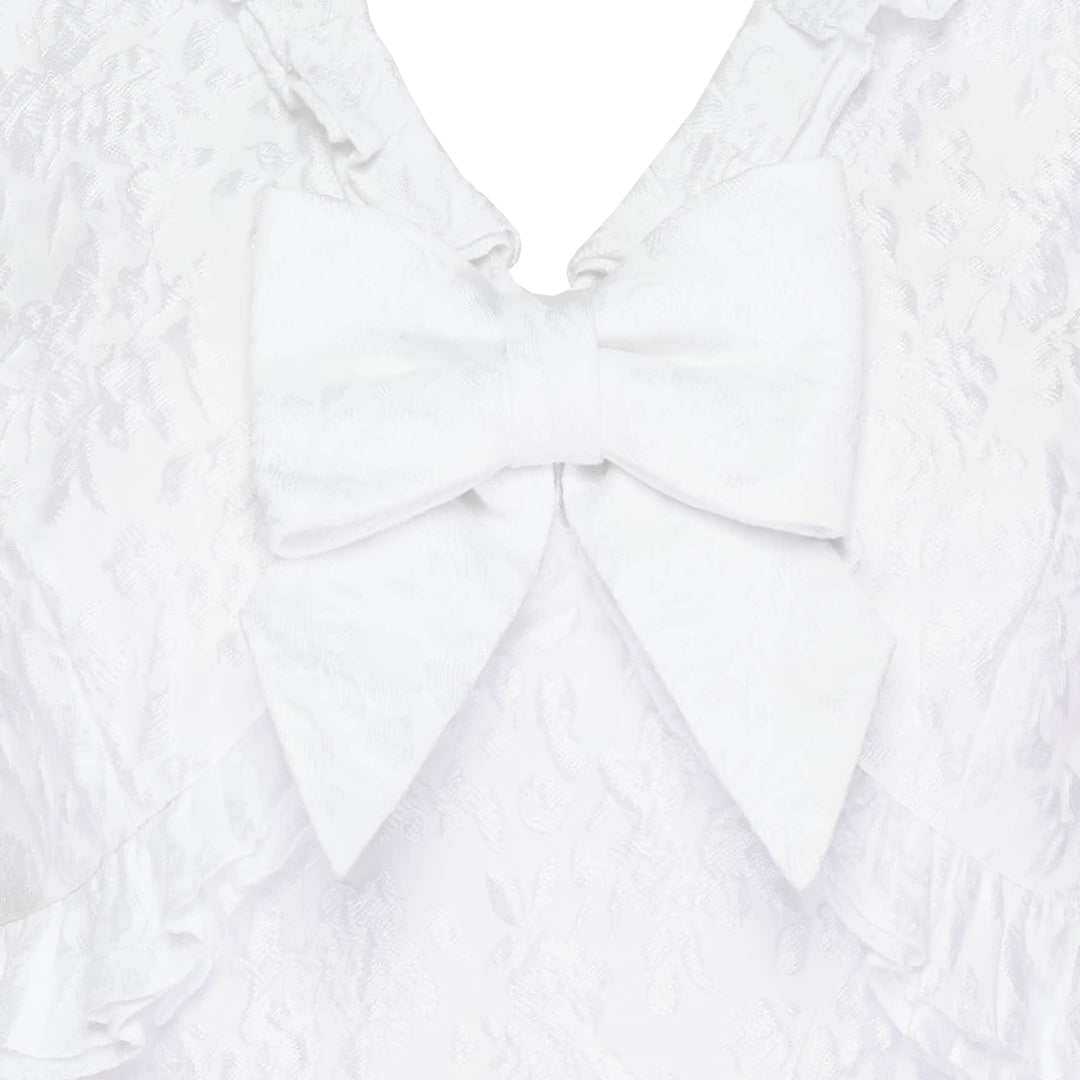 Ruffled Bow Crop Top