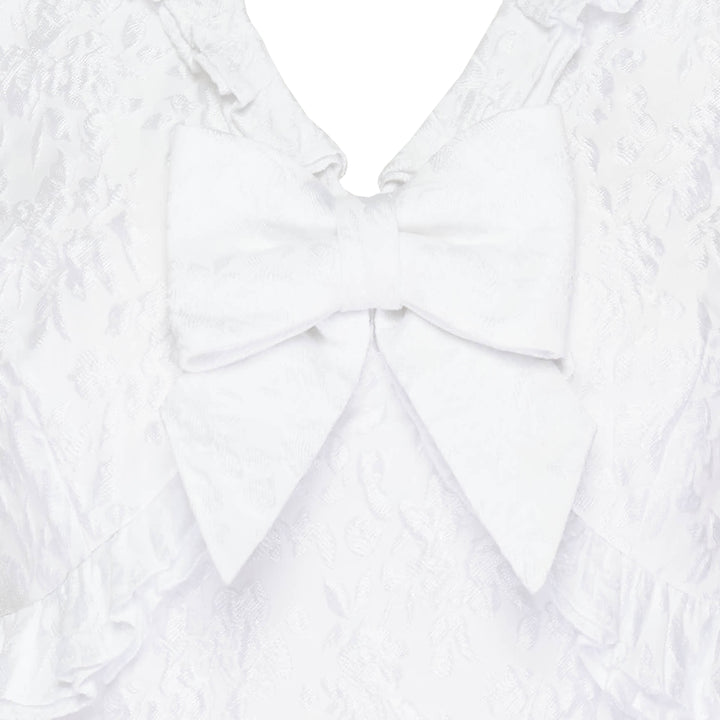 Ruffled Bow Crop Top