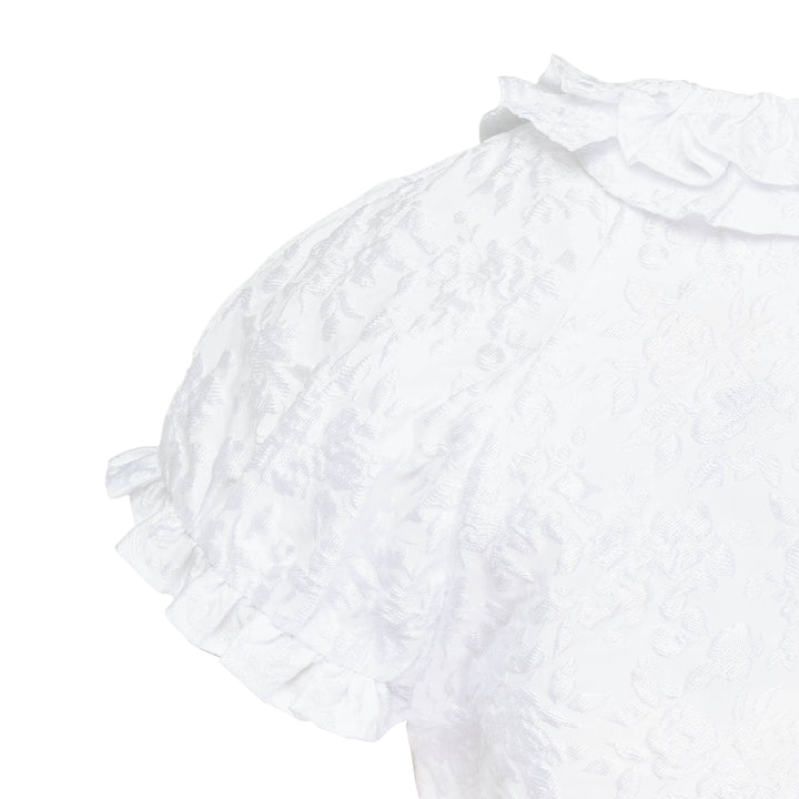 Ruffled Bow Crop Top