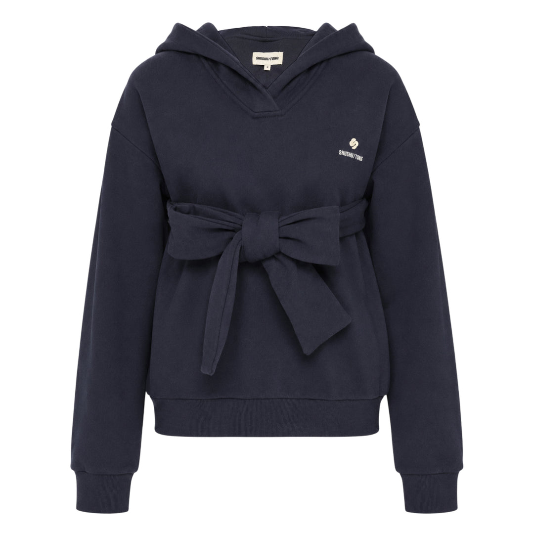 Tie Front Bow Hoodie