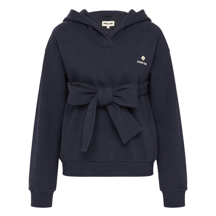 Tie Front Bow Hoodie