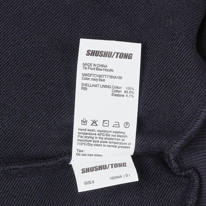 Tie Front Bow Hoodie