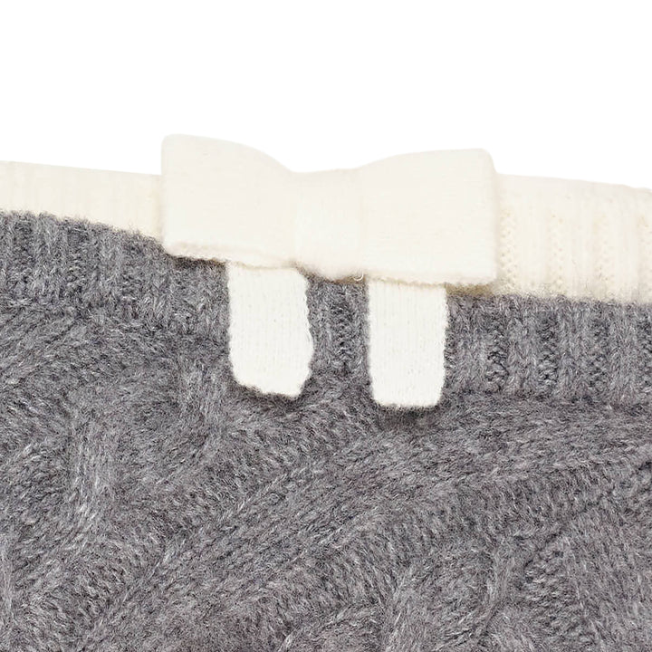 Bow Off-Shoulder Knit Crop Top
