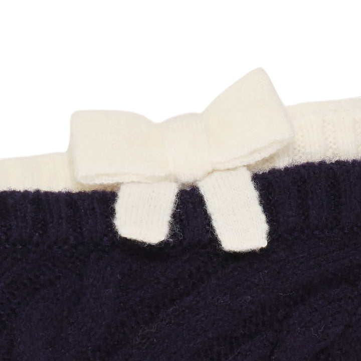 Bow Off-Shoulder Knit Crop Top