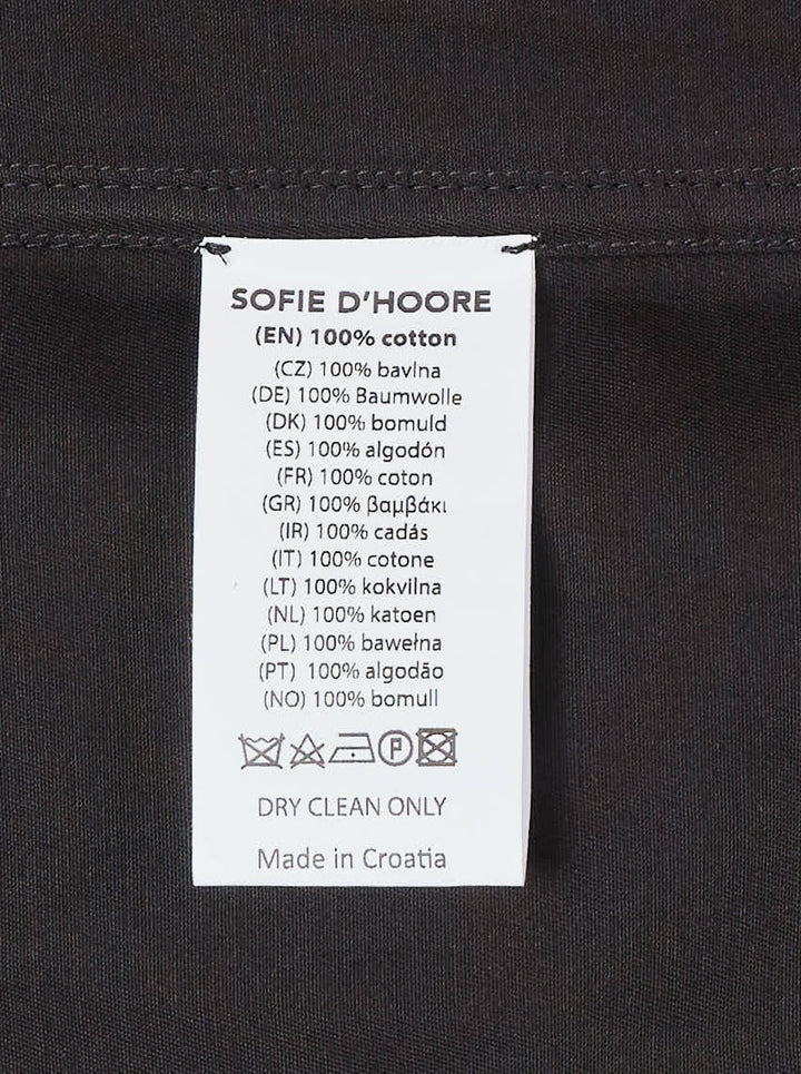Sofie D'Hoore black three-button jacket with classic collar, slanted front pockets and wide sleeves, shown from the front - view 3