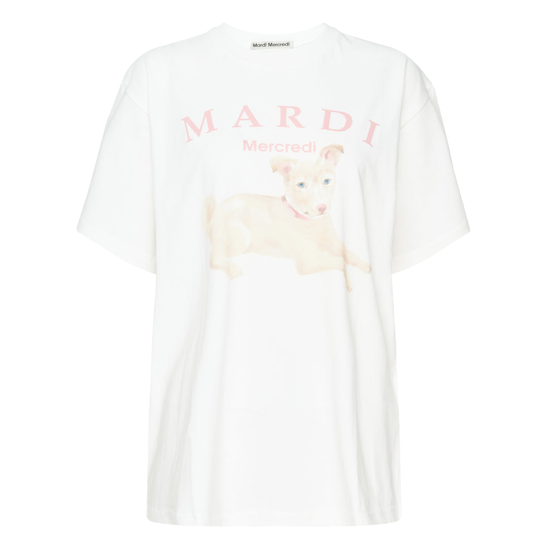 Puppy Graphic Oversized Tee