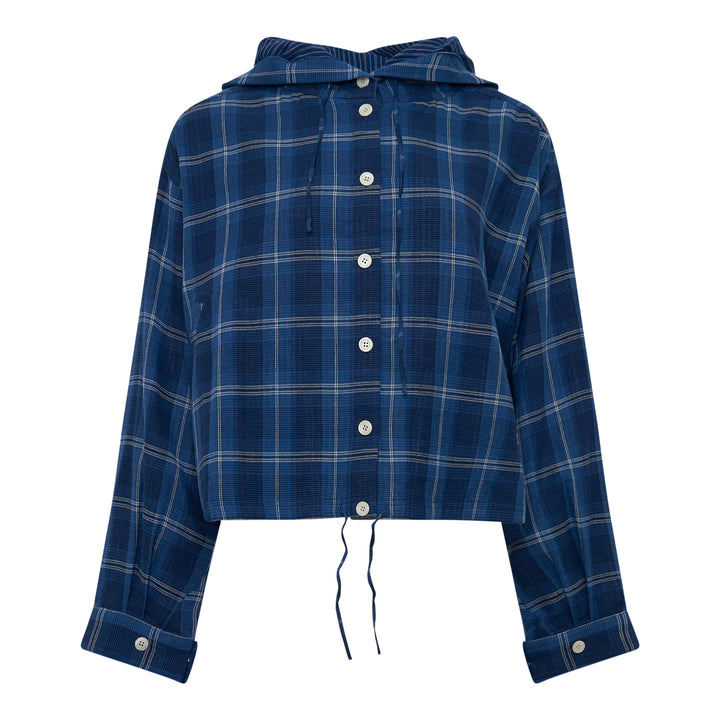 Check Hooded Shirt