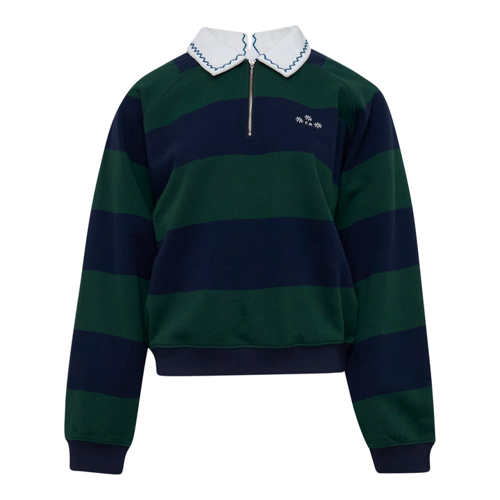Embroidery Round Collar Sweatshirt