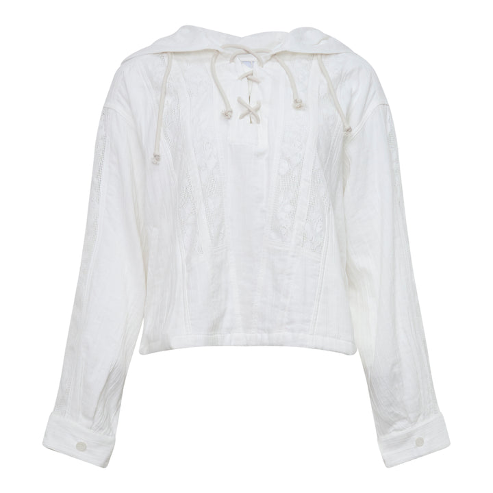 Crochet Lace Hoodie Shirt