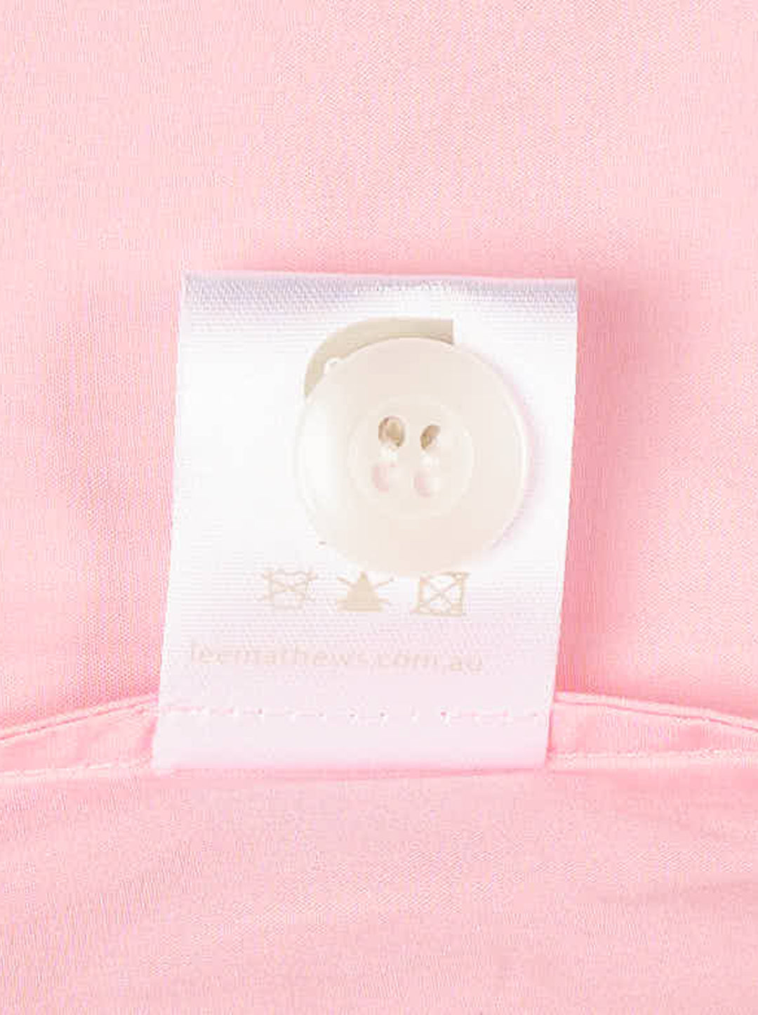 Lee Mathews Nina Long Sleeve Shirt in blush pink, featuring a cascading ruffle jabot along the button placket, point collar, mother-of-pearl buttons, and double-button cuffs - view 4