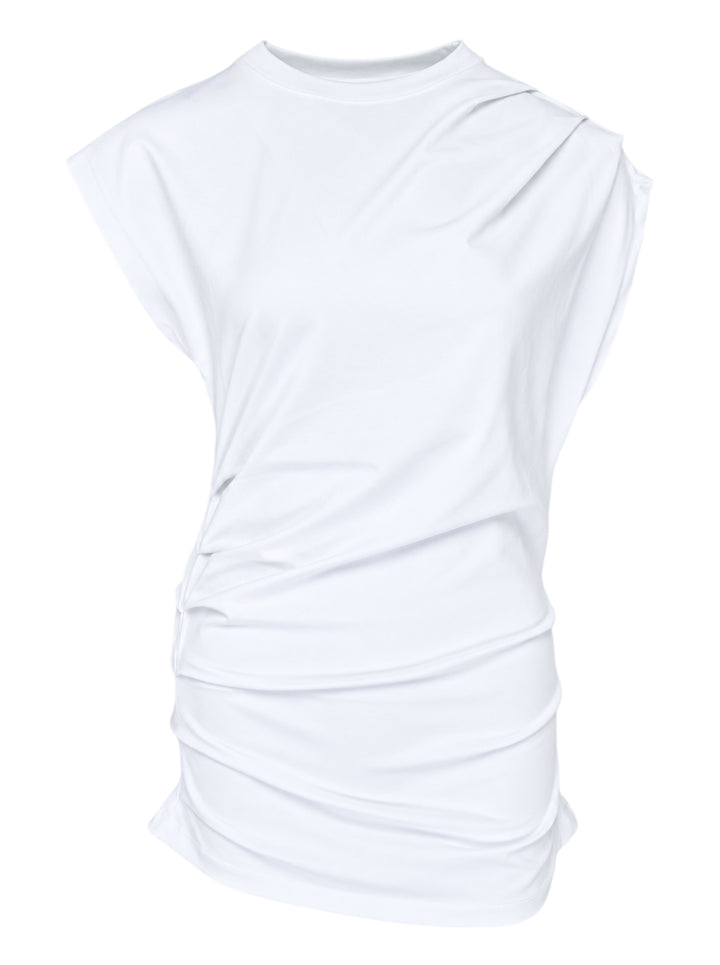 GANNI Stretch Heavy Jersey Draped Blouse