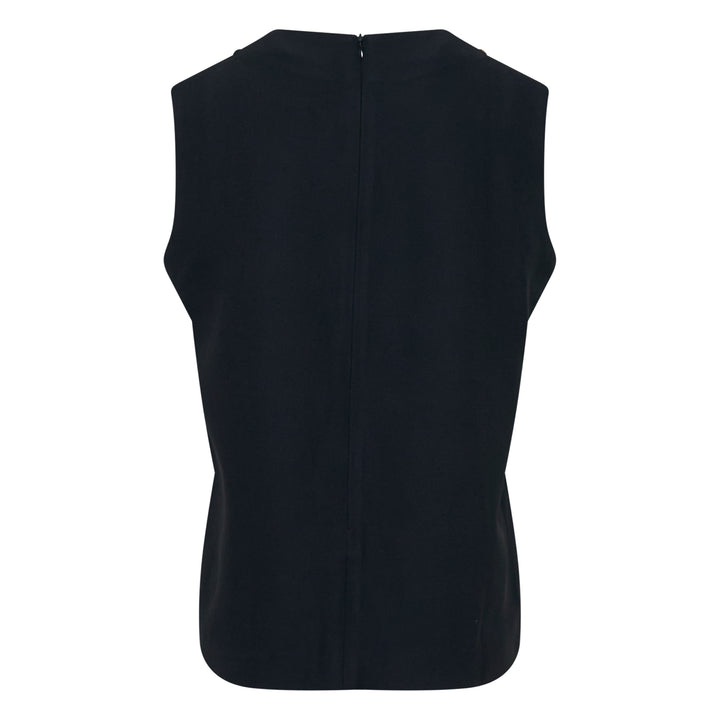 Embellished Gabardine Sleeveless Top
