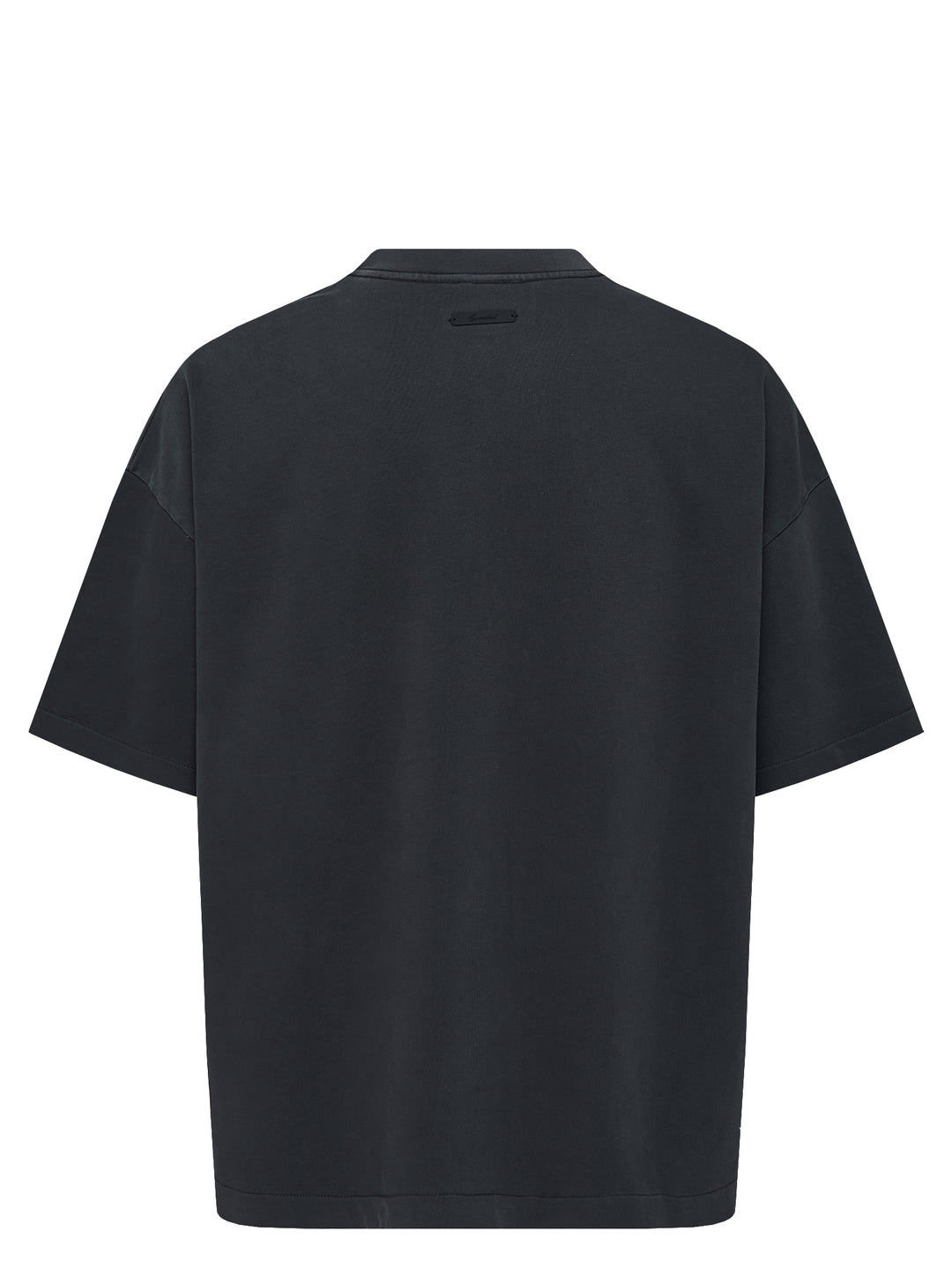 Fear of God Essentials Signature 90's Short Sleeve Tee in washed charcoal with oversized boxy fit and tonal embroidered script logo on the chest - view 2
