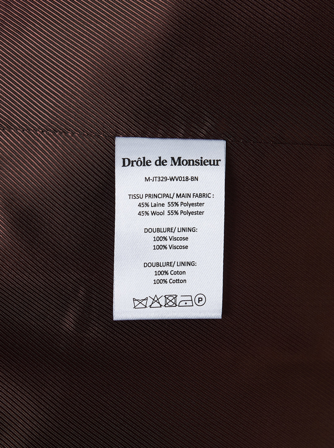 Drôle de Monsieur Western single-breasted jacket in chocolate brown with notched lapels, yoked shoulders, smile chest pockets and flap pockets - view 3