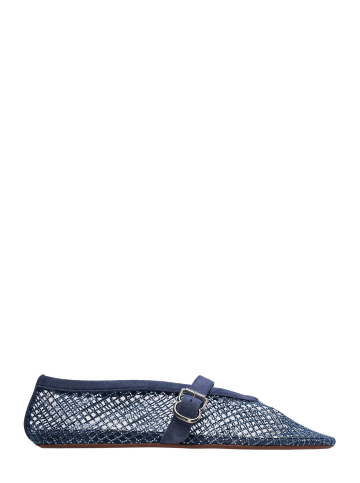 ALAIA Fishnet Ballerina Flats