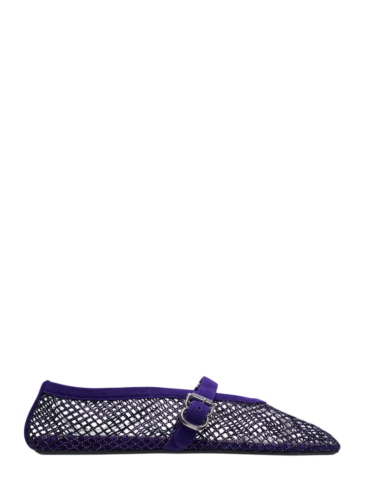 ALAIA Fishnet Ballerina Flats