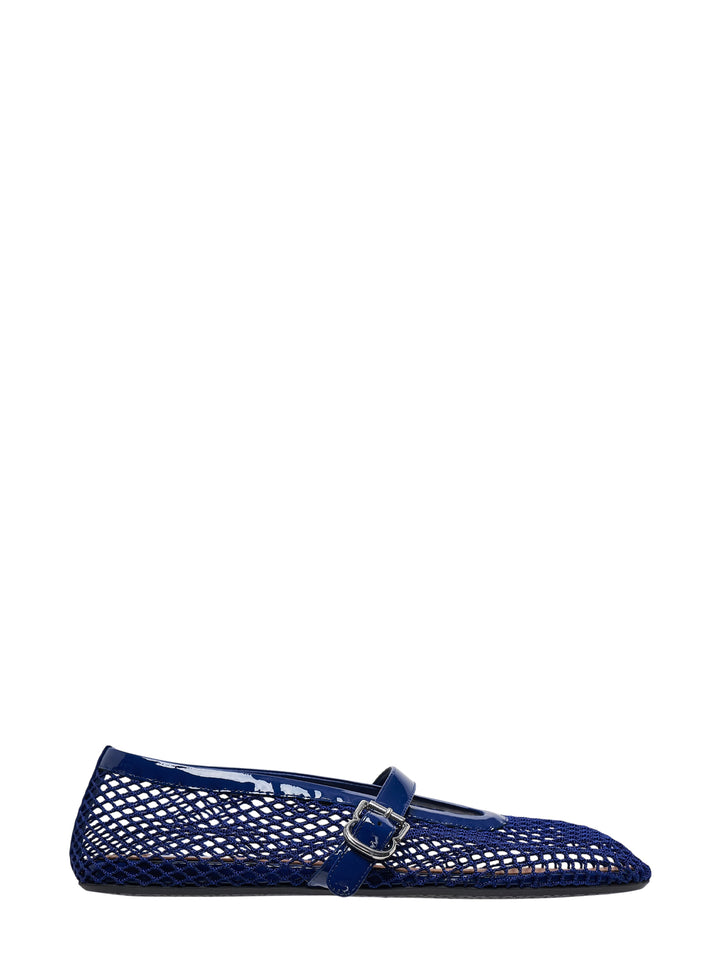 ALAIA Fishnet Mary Jane Ballet Flats