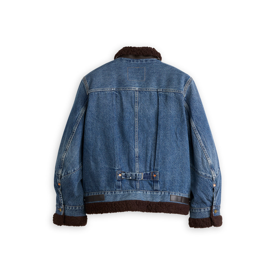sacai Holiday Capsule Sherpa Trimmed Denim Jacket - view 2