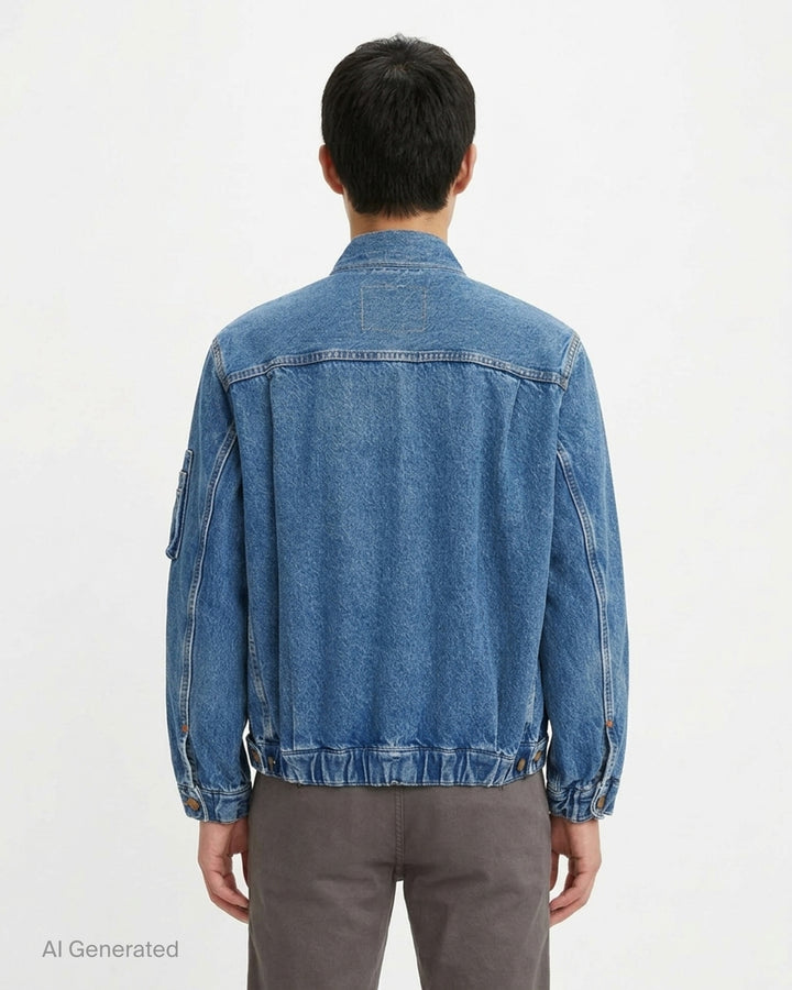 Denim Blouson Jacket