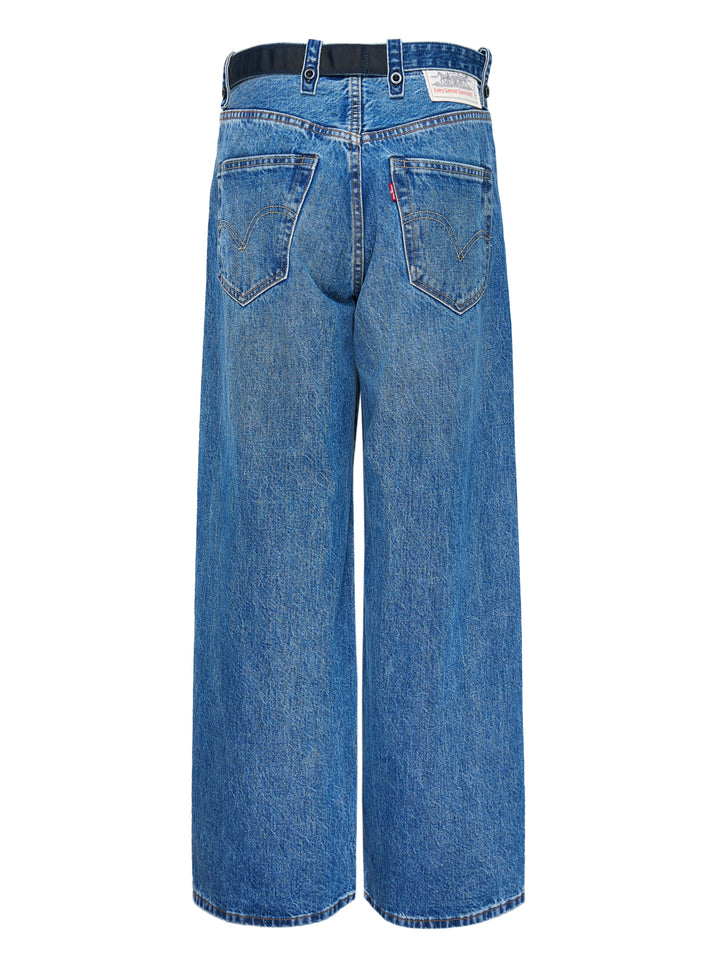 sacai Holiday Capsule Wide Leg Belted Jeans - view 2
