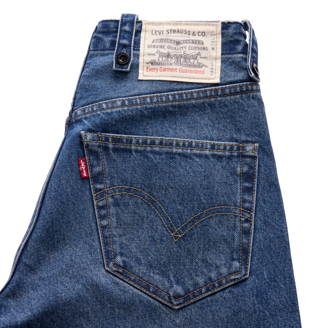 sacai Holiday Capsule Wide Leg Belted Jeans - view 3