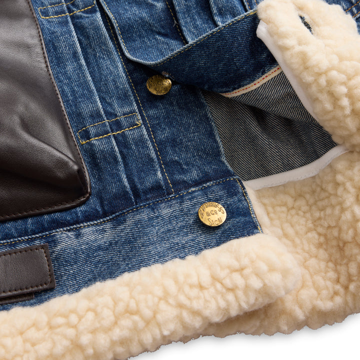 sacai Holiday Capsule Sherpa Denim Trucker Jacket - view 5