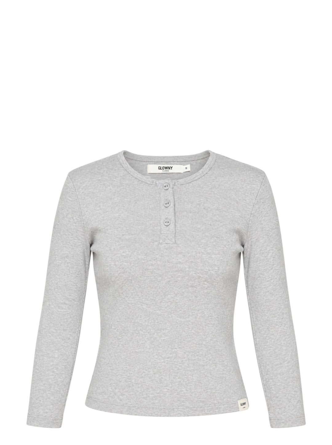 GLOWNY Long Sleeve Button Tee